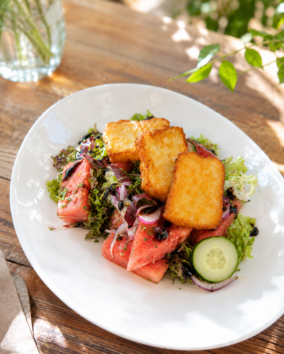 Halloumi & Vannmelon Salat